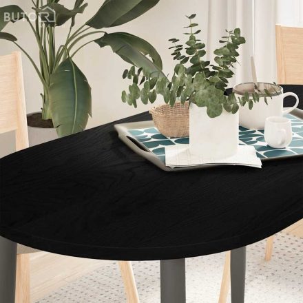 vidaXL sötétbarna tömör akácfa ovális alakú asztallap 120 x 60 x 2 cm