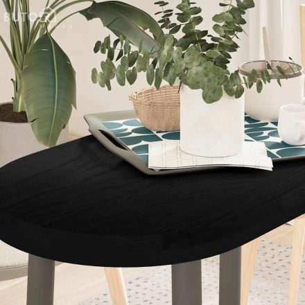 vidaXL sötétbarna tömör akácfa ovális alakú asztallap 80 x 40 x 4 cm