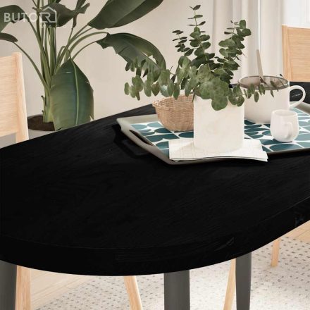 vidaXL sötétbarna tömör akácfa ovális alakú asztallap 120 x 60 x 4 cm