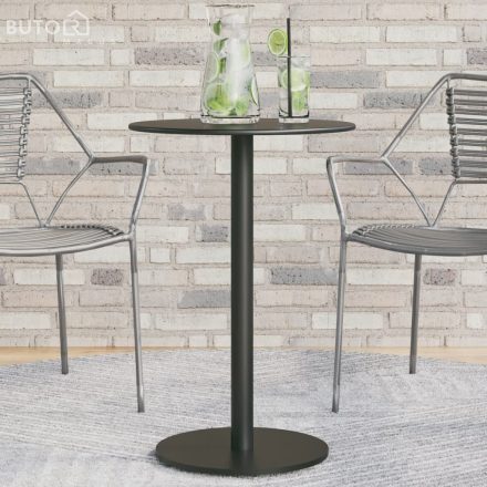 vidaXL fekete acél kerek kerti asztal Ø50 x 72 cm