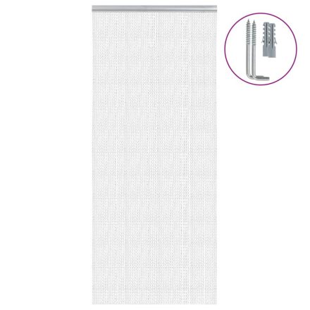 vidaXL alumínium láncos ajtószúnyogháló 90 x 200 cm