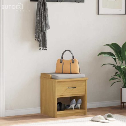 vidaXL SANDNES tömör fenyőfa előszobapad 45x40x50 cm