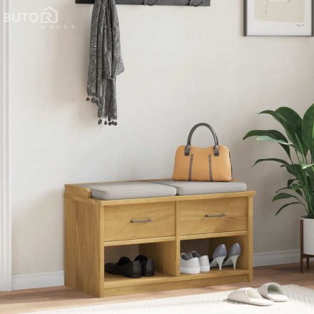 vidaXL SANDNES tömör fenyőfa előszobapad 87x40x50 cm