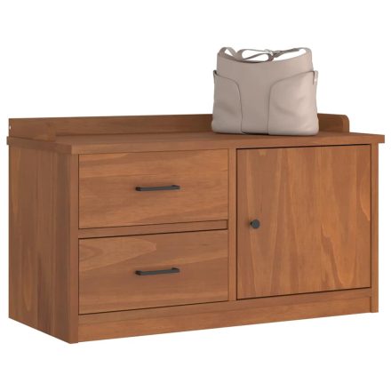 vidaXL SANDNES tömör fenyőfa előszobapad 87x40x50 cm