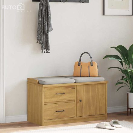 vidaXL SANDNES tömör fenyőfa előszobapad 87x40x50 cm