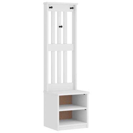 vidaXL SANDNES fehér tömör fenyőfa előszobafa 45x40x159,5 cm