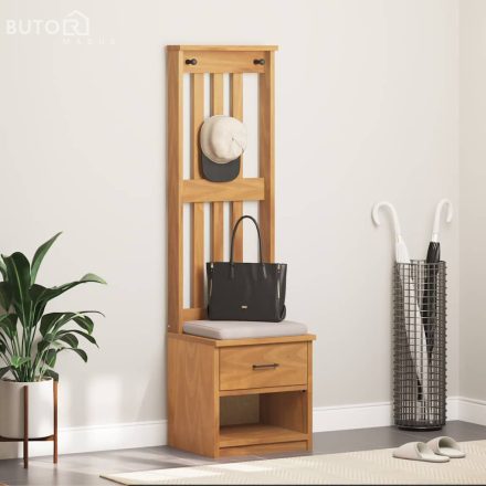 vidaXL SANDNES tömör fenyőfa előszobafa 45x40x159,5 cm