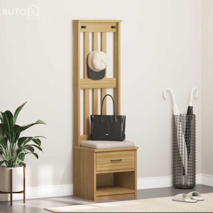 vidaXL SANDNES tömör fenyőfa előszobafa 45x40x159,5 cm