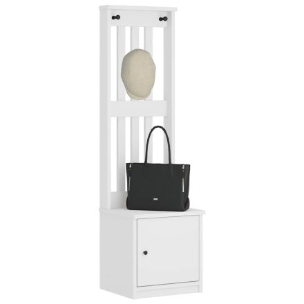 vidaXL SANDNES fehér tömör fenyőfa előszobafa 45x40x159,5 cm