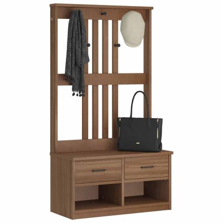 vidaXL SANDNES tömör fenyőfa előszobafa 87x40x159,5 cm