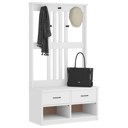 vidaXL SANDNES tömör fenyőfa előszobafa 87x40x159,5 cm