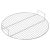 vidaXL kerek 304 rozsdamentes acél BBQ grillrács fogantyúval Ø44,5 cm