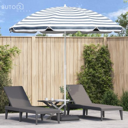 vidaXL Strandernyő Aluminium Tartóval Kék és Fehér 300 cm