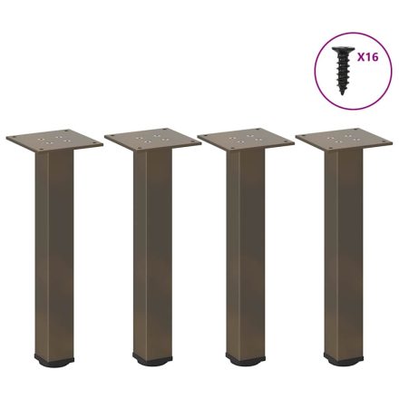 vidaXL 4 db natúr acél dohányzóasztal láb 30-32 cm acél