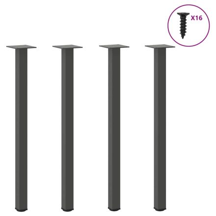vidaXL 4 db antracitszürke acél konzolasztal láb 72-74 cm
