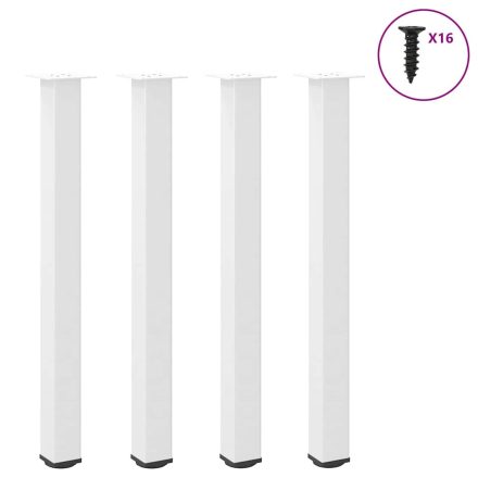 vidaXL 4 db fehér bárasztal láb 90-92 cm acél