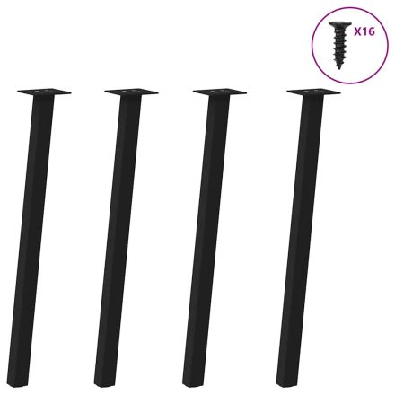 vidaXL 4 db fekete acél konzolasztal láb 72 cm