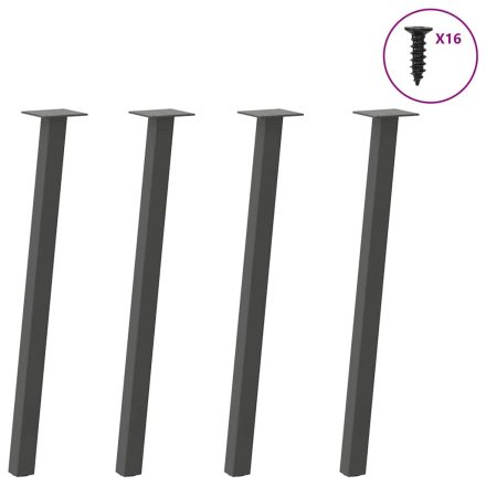 vidaXL 4 db antracitszürke acél konzolasztal láb 72 cm