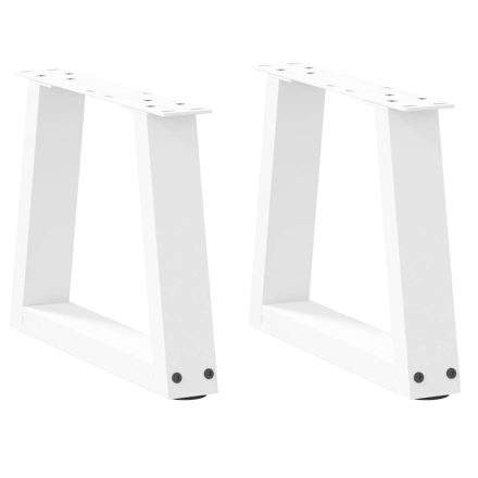 vidaXL 2 db fehér, V-alakú acél dohányzóasztal láb 40 x (30-31,3) cm