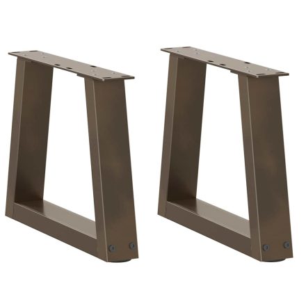vidaXL 2 db V-alakú natúr acél dohányzóasztal láb 40 x (30-31,3) cm
