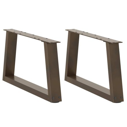 vidaXL 2 db V-alakú natúr acél dohányzóasztal láb 50x(30-31,3) cm