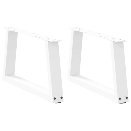 vidaXL 2 db fehér, V-alakú acél dohányzóasztal láb 60 x (30-31,3) cm