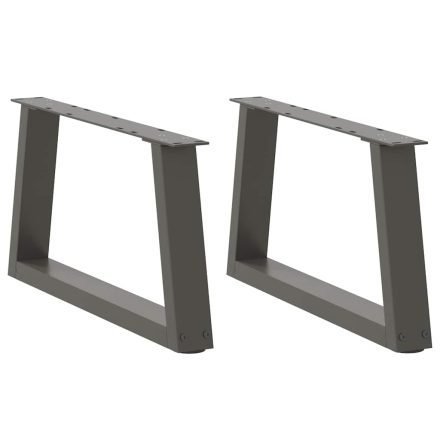 vidaXL 2 db antracitszürke, V-alakú acél dohányzóasztal láb 60 x (30-31,3) cm