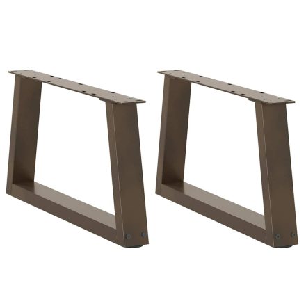 vidaXL 2 db V-alakú natúr acél dohányzóasztal láb 60x(30-31,3) cm