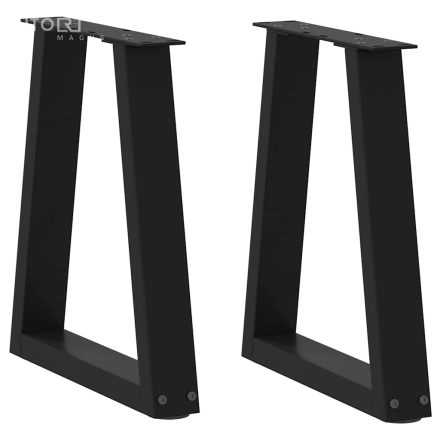 vidaXL 2 db fekete, V-alakú acél dohányzóasztal láb 38 x (42-43,3) cm