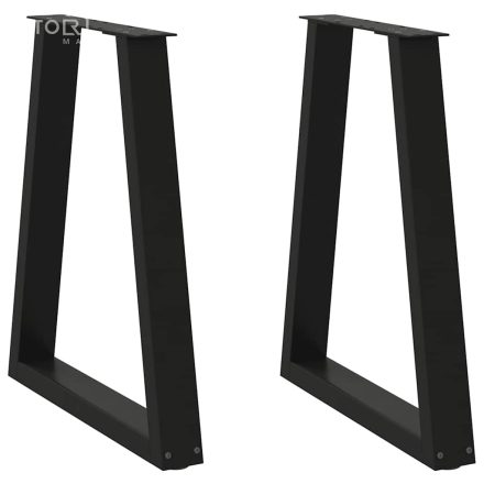 vidaXL 2 db fekete, V-alakú acél étkezőasztal láb 50x(72-73,3) cm