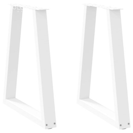 vidaXL 2 db fehér, V-alakú étkezőasztal láb 50x(72-73,3) cm acél étkezőasztalhoz