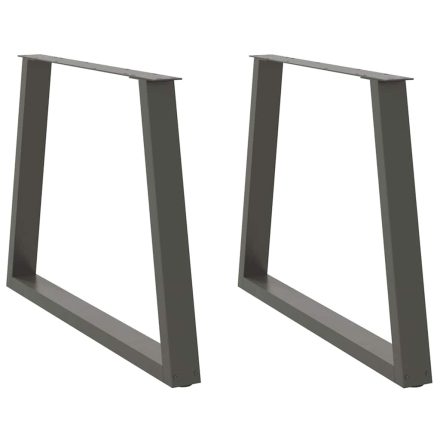 vidaXL 2 db antracitszürke, V-alakú acél étkezőasztal láb 90 x (72-73,3) cm