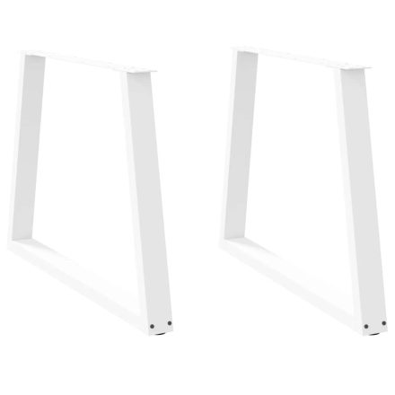 vidaXL 2 db fehér, V-alakú étkezőasztal láb 100 x (72-73,3) cm acél étkezőasztal láb