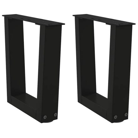 vidaXL 2 db fekete, V-alakú acél dohányzóasztal láb 30 x (30-31,3) cm