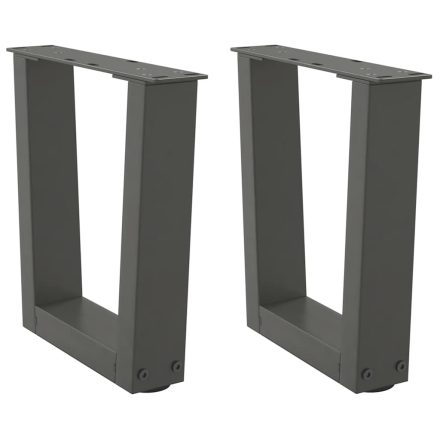 vidaXL 2 db antracitszürke, V-alakú acél dohányzóasztal láb 30x(30-31,3) cm