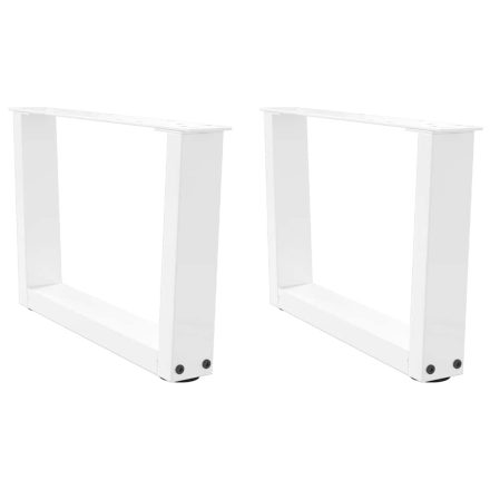 vidaXL 2 db fehér, V-alakú acél dohányzóasztal láb 50 x (30-31,3) cm