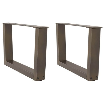 vidaXL 2 db V-alakú natúr acél dohányzóasztal láb 50x(30-31,3) cm