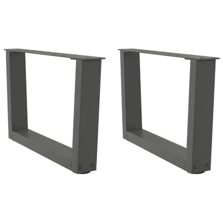 vidaXL 2 db antracitszürke, V-alakú acél dohányzóasztal láb 60 x (30-31,3) cm