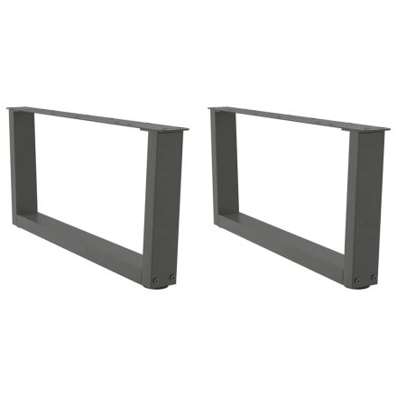 vidaXL 2 db antracitszürke, V-alakú acél dohányzóasztal láb 70 x (30-31,3) cm