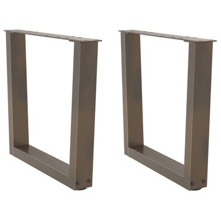 vidaXL 2 db V-alakú natúr acél dohányzóasztal láb 50x(42-43,3) cm