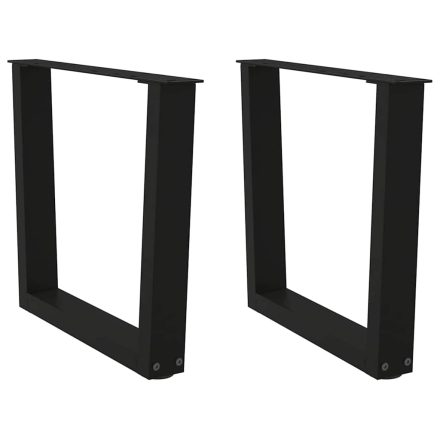 vidaXL 2 db fekete, V-alakú acél dohányzóasztal láb 60 x (42-43,3) cm