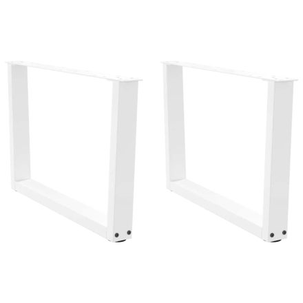 vidaXL 2 db fehér, V-alakú acél dohányzóasztal láb 70 x (42-43,3) cm