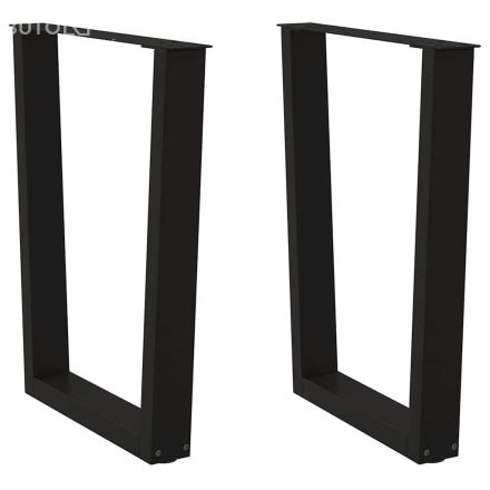 vidaXL 2 db fekete, V-alakú acél étkezőasztal láb 60 x (72-73,3) cm