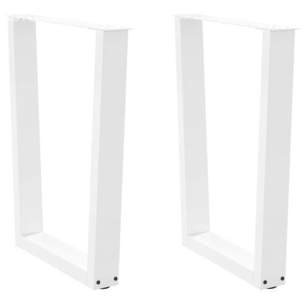 vidaXL 2 db fehér, V-alakú étkezőasztal láb 70 x (72-73,3) cm acél étkezőasztal láb