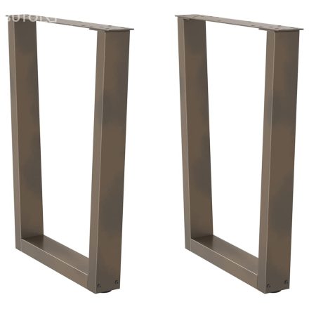 vidaXL 2 db V-alakú natúr acél étkezőasztal láb 70 x (72-73,3) cm acél