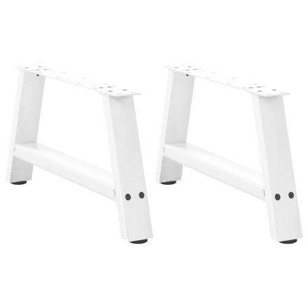 vidaXL 2 db A-alakú fehér dohányzóasztal láb 60 x (30-31) cm acél