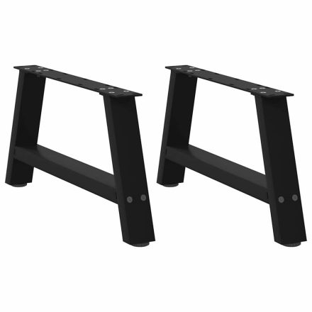 vidaXL 2 db fekete, A-alakú acél dohányzóasztal láb 70 x (30-31) cm