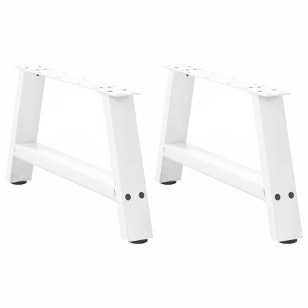 vidaXL 2 db A-alakú fehér dohányzóasztal láb 70 x (30-31) cm acél