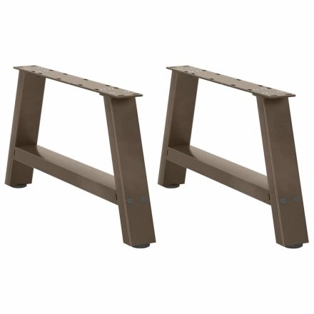 vidaXL 2 db A-alakú dohányzóasztal láb 70 x (30-31) cm acél