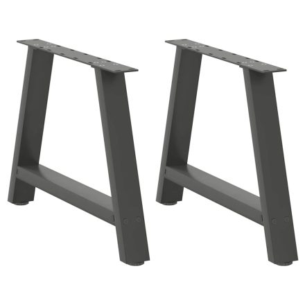 vidaXL 2 db antracitszürke A-alakú acél dohányzóasztal láb 60 x (42-43) cm